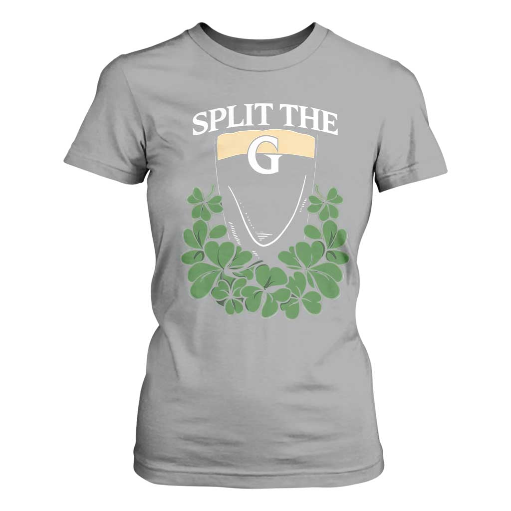 Split the G Funny Irish Stout Beer Drinking Game T Shirt For Women St. Patrick’s Day Shamrocks Pub Crawl Crew TS02 Sport Gray Print Your Wear
