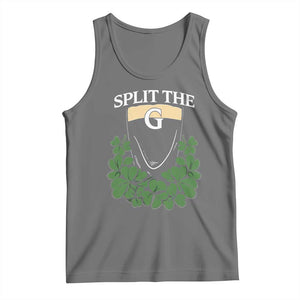 Split the G Funny Irish Stout Beer Drinking Game Tank Top St. Patrick’s Day Shamrocks Pub Crawl Crew TS02 Black Heather Print Your Wear