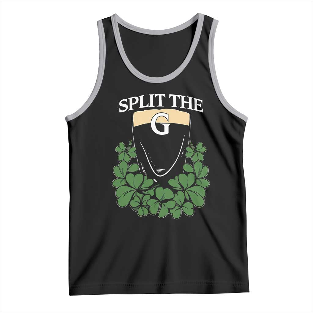 Split the G Funny Irish Stout Beer Drinking Game Tank Top St. Patrick’s Day Shamrocks Pub Crawl Crew TS02 Black Athletic Heather Print Your Wear