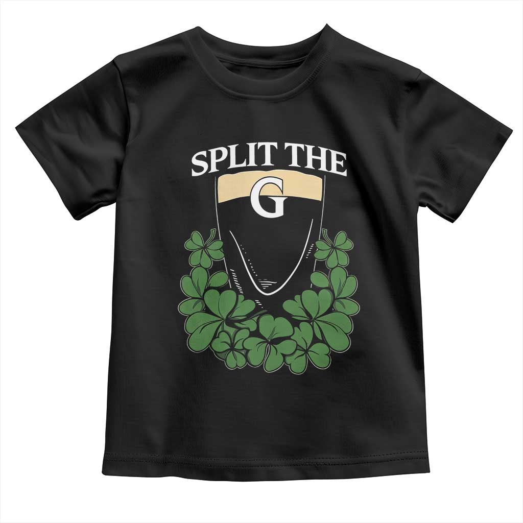 Split the G Funny Irish Stout Beer Drinking Game Toddler T Shirt St. Patrick’s Day Shamrocks Pub Crawl Crew TS02 Black Print Your Wear