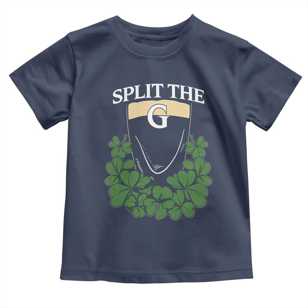 Split the G Funny Irish Stout Beer Drinking Game Toddler T Shirt St. Patrick’s Day Shamrocks Pub Crawl Crew TS02 Navy Print Your Wear
