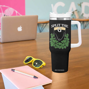 Split the G Funny Irish Stout Beer Drinking Game Tumbler With Handle St. Patrick’s Day Shamrocks Pub Crawl Crew TS02 Print Your Wear