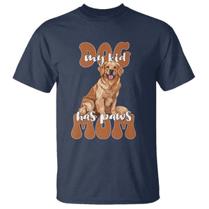Golden Retriever T Shirt My Kid Has Paws Dog Lover TS02 Navy Printyourwear