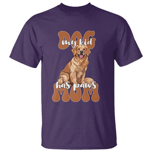 Golden Retriever T Shirt My Kid Has Paws Dog Lover TS02 Purple Printyourwear