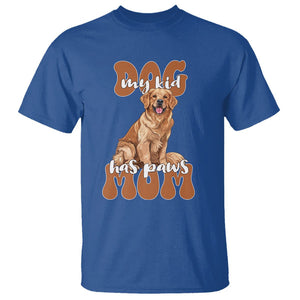 Golden Retriever T Shirt My Kid Has Paws Dog Lover TS02 Royal Blue Printyourwear