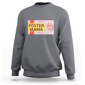 Foster Mama Sweatshirt Licensed To Love Est 2024 Adoptive Mom TS02 Charcoal Printyourwear