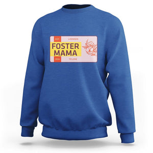 Foster Mama Sweatshirt Licensed To Love Est 2024 Adoptive Mom TS02 Royal Blue Printyourwear