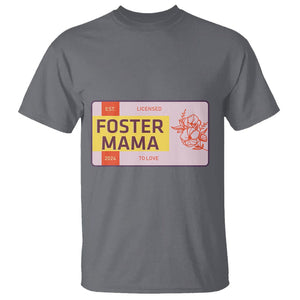 Foster Mama T Shirt Licensed To Love Est 2024 Adoptive Mom TS02 Charcoal Printyourwear