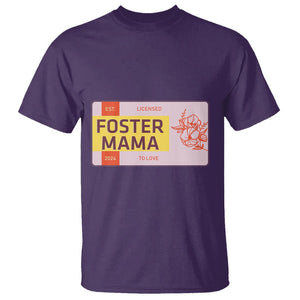 Foster Mama T Shirt Licensed To Love Est 2024 Adoptive Mom TS02 Purple Printyourwear