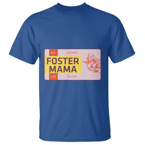 Foster Mama T Shirt Licensed To Love Est 2024 Adoptive Mom TS02 Royal Blue Printyourwear
