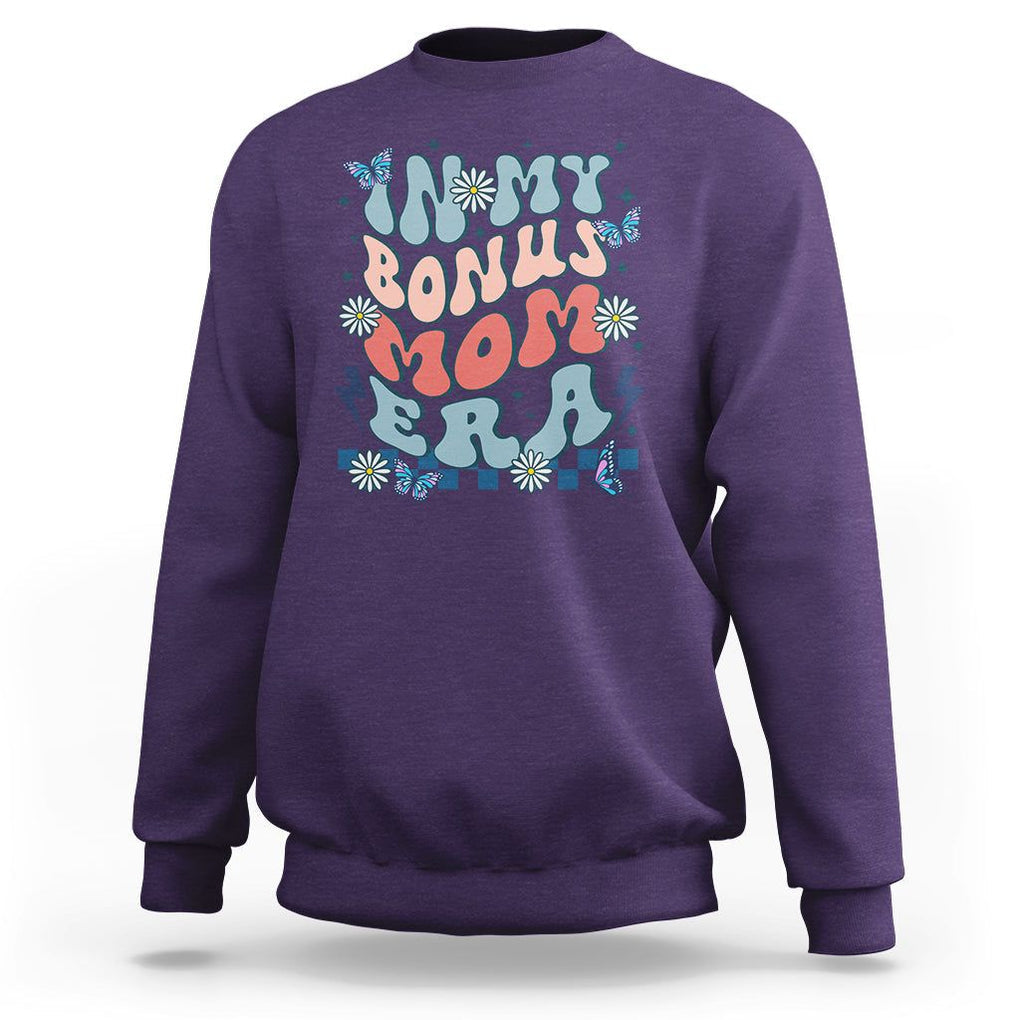 Funny Stepmom Sweatshirt In My Bonus Mom Era TS02 Purple Printyourwear