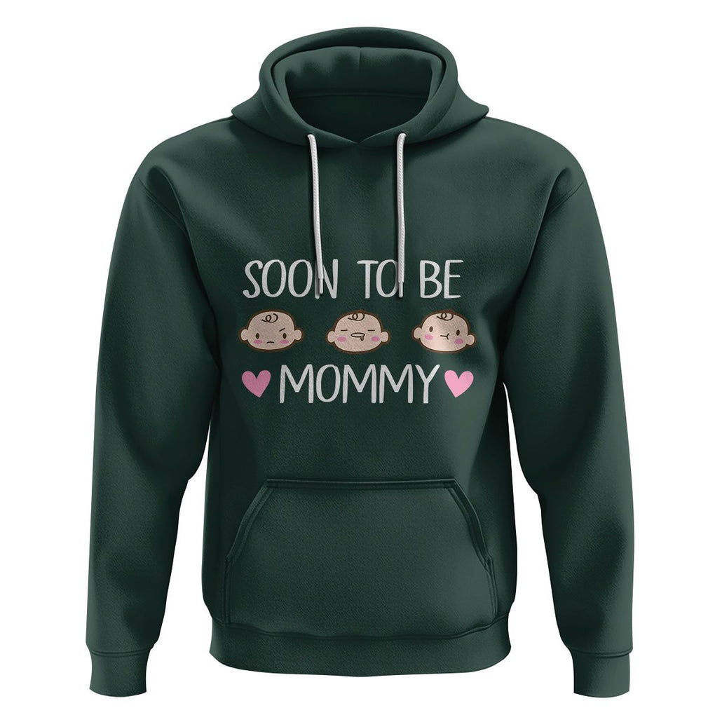 New Mom Hoodie Soon To Be Mommy TS02 Dark Forest Green Printyourwear