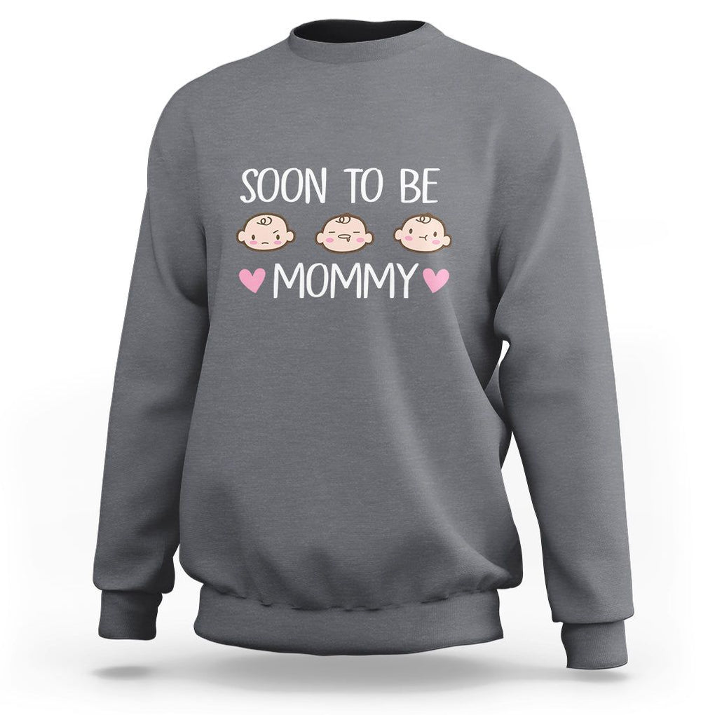 New Mom Sweatshirt Soon To Be Mommy TS02 Charcoal Printyourwear