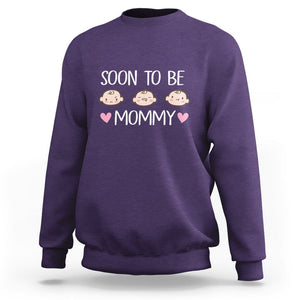 New Mom Sweatshirt Soon To Be Mommy TS02 Purple Printyourwear