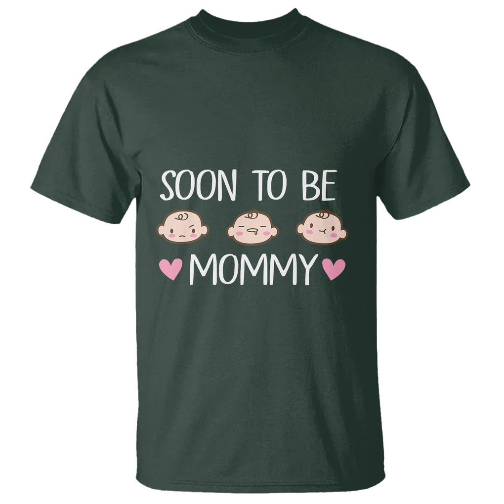 New Mom T Shirt Soon To Be Mommy TS02 Dark Forest Green Printyourwear