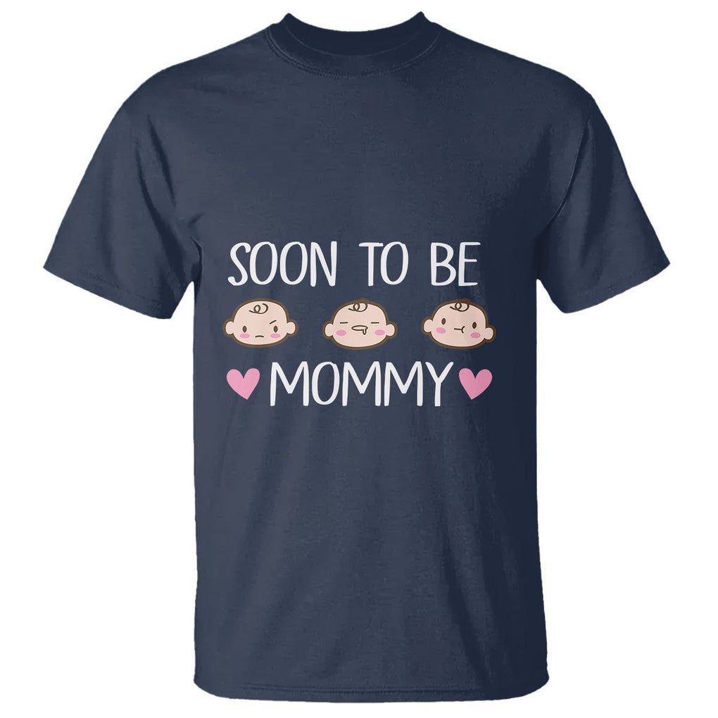 New Mom T Shirt Soon To Be Mommy TS02 Navy Printyourwear