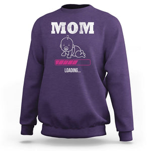 New Mom Sweatshirt Mom Loading In Progress TS02 Purple Printyourwear