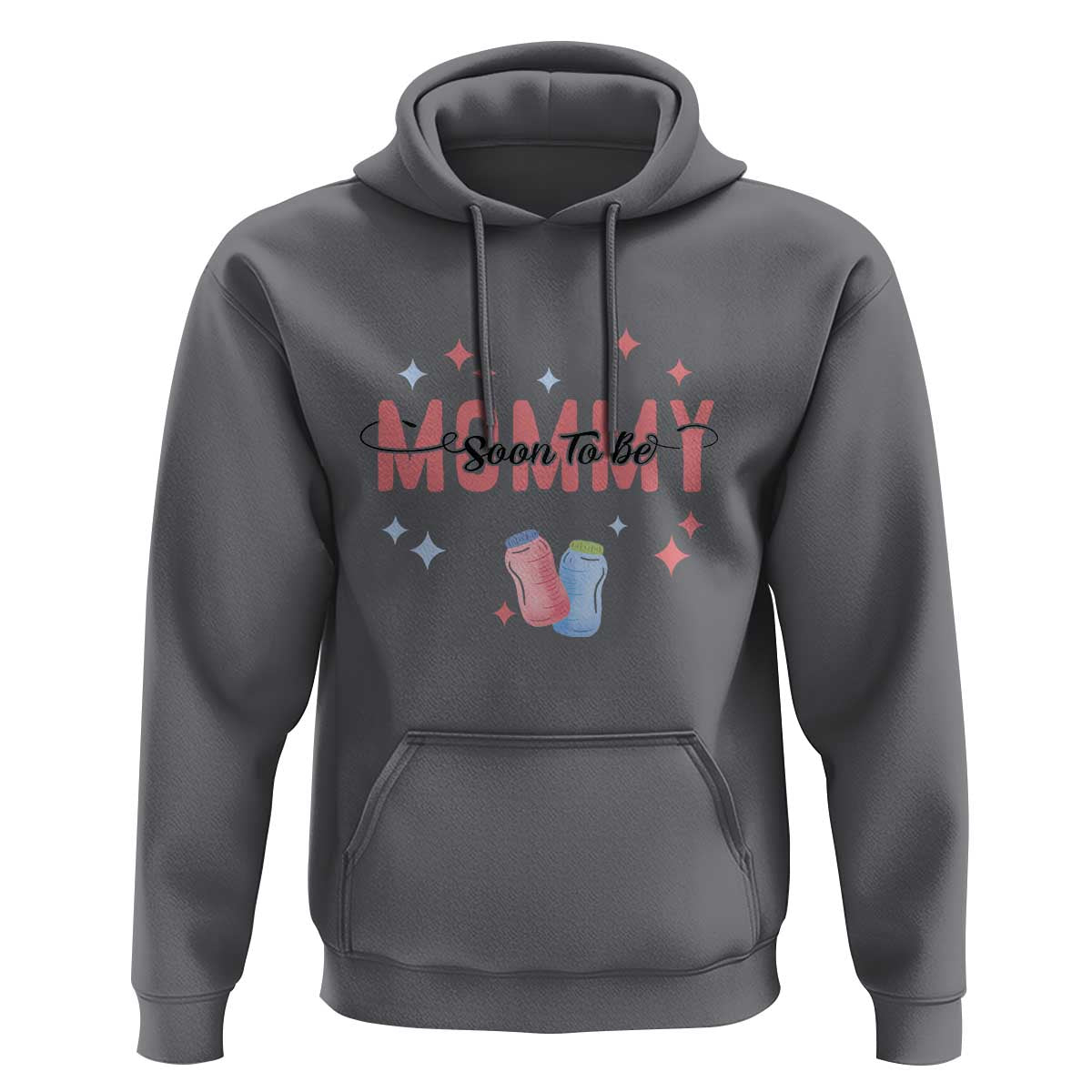 New Mom Hoodie Soon To Be Mommy TS02 Charcoal Printyourwear