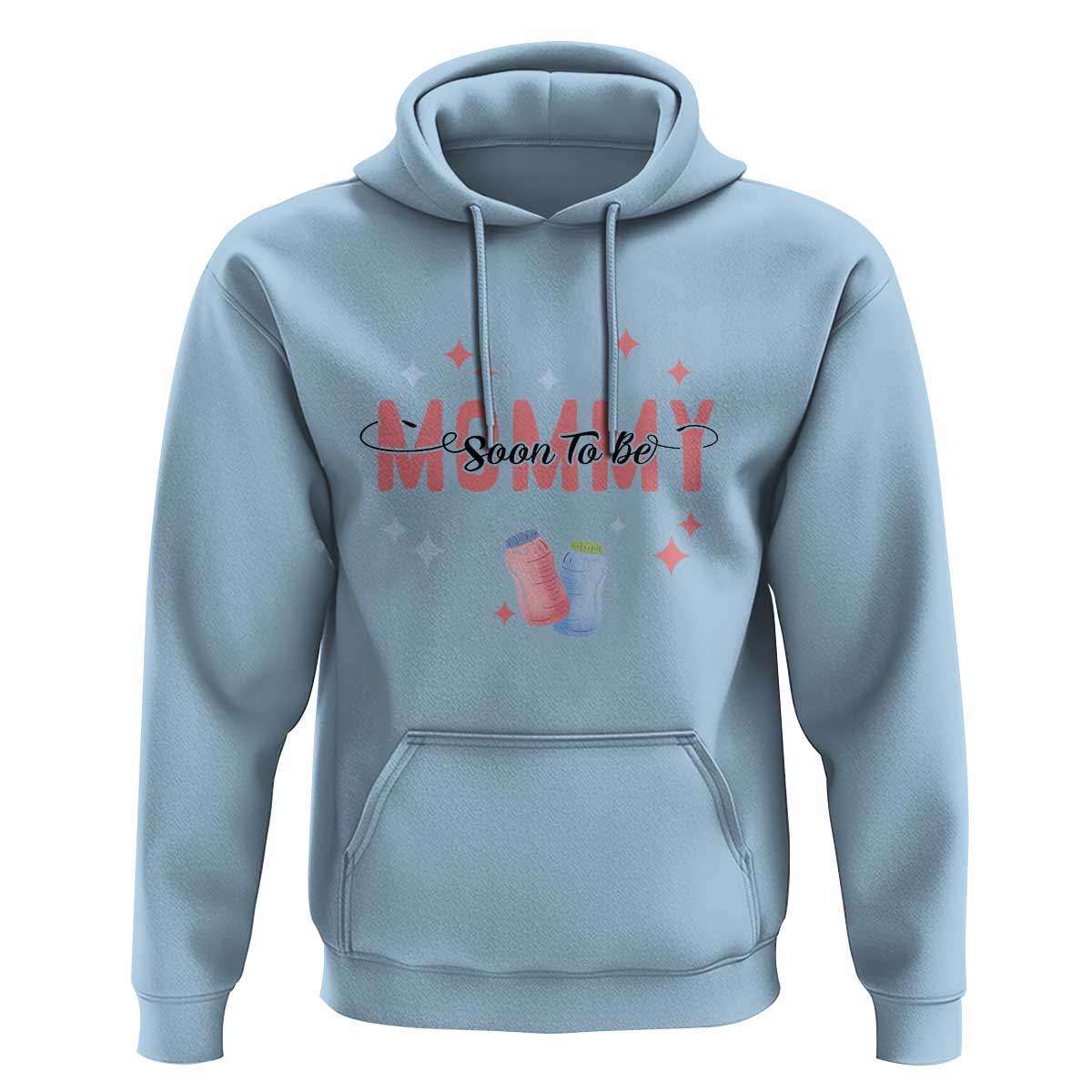 New Mom Hoodie Soon To Be Mommy TS02 Light Blue Printyourwear