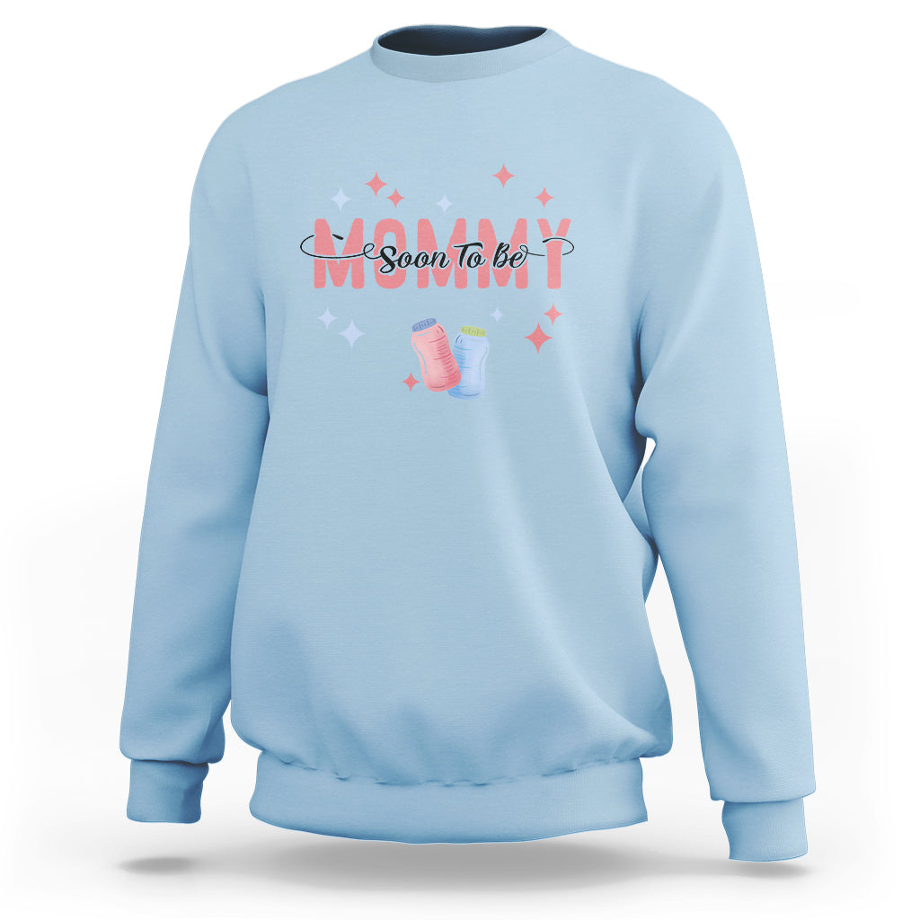 New Mom Sweatshirt Soon To Be Mommy TS02 Light Blue Printyourwear