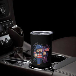 4th of July Gamer Tumbler Cup Uncle Sam Pixels Gaming Celebrate Independence Day TS02 Print Your Wear