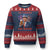 Funny Trump 4th of July Ugly Christmas Sweater No Tariffs On Beer Drinking USA Patriotic 2025 TS02 Navy Red Print Your Wear