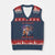 Funny Trump 4th of July V-Neck Knit Sweater Vest No Tariffs On Beer Drinking USA Patriotic 2025 TS02 Navy Red Print Your Wear