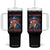 Funny Trump 4th of July Tumbler With Handle No Tariffs On Beer Drinking USA Patriotic 2025 TS02 One Size: 40 oz Black Print Your Wear
