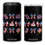 4th of July Teacher Student 4 in 1 Can Cooler Tumbler Patriotic Teaching Learning Retro Coquette TS02 One Size: 16 oz Black Print Your Wear