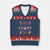 4th of July Teacher Student V-Neck Knit Sweater Vest Patriotic Teaching Learning Retro Coquette TS02 Navy Red Print Your Wear