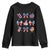 4th of July Teacher Student Youth Sweatshirt Patriotic Teaching Learning Retro Coquette TS02 Black Print Your Wear