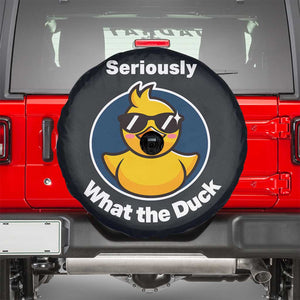 Funny Duck with Sunglasses Spare Tire Cover Seriously What The Duck TS02 Black Print Your Wear
