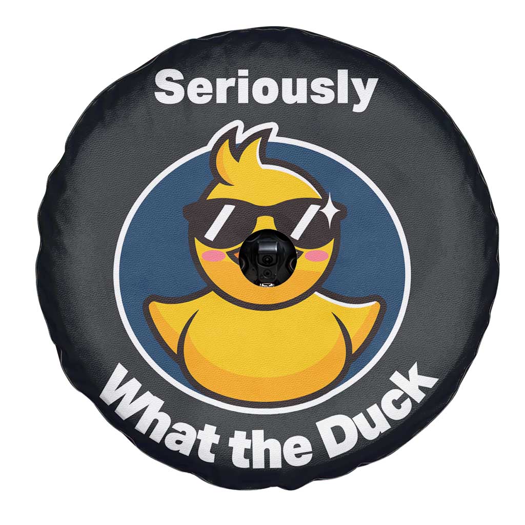 Funny Duck with Sunglasses Spare Tire Cover Seriously What The Duck TS02 Print Your Wear