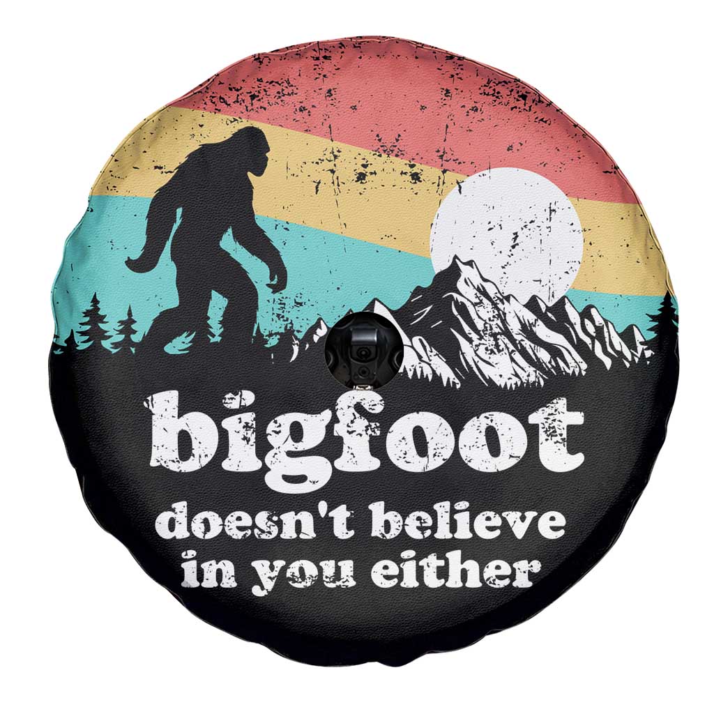 Funny Sasquatch Spare Tire Cover Bigfoot Doesn't Believe in You Either TS02 Print Your Wear