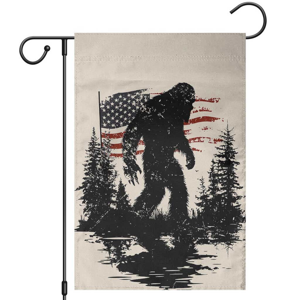 American Flag Bigfoot Garden Flag Patriotic Sasquatch Retro Vintage TS02 Beige Print Your Wear
