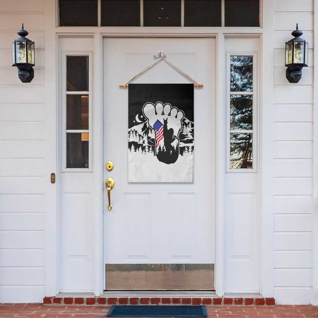 Patriotic Bigfoot Garden Flag Rocking On Sasquatch Footprint With American Flag TS02 Print Your Wear