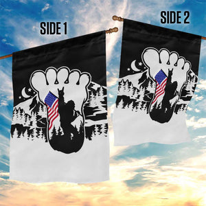 Patriotic Bigfoot Garden Flag Rocking On Sasquatch Footprint With American Flag TS02 Print Your Wear