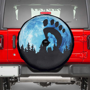 Cool Bigfoot Footprint Spare Tire Cover Sasquatch Full Moon Forest TS02 Blue Print Your Wear