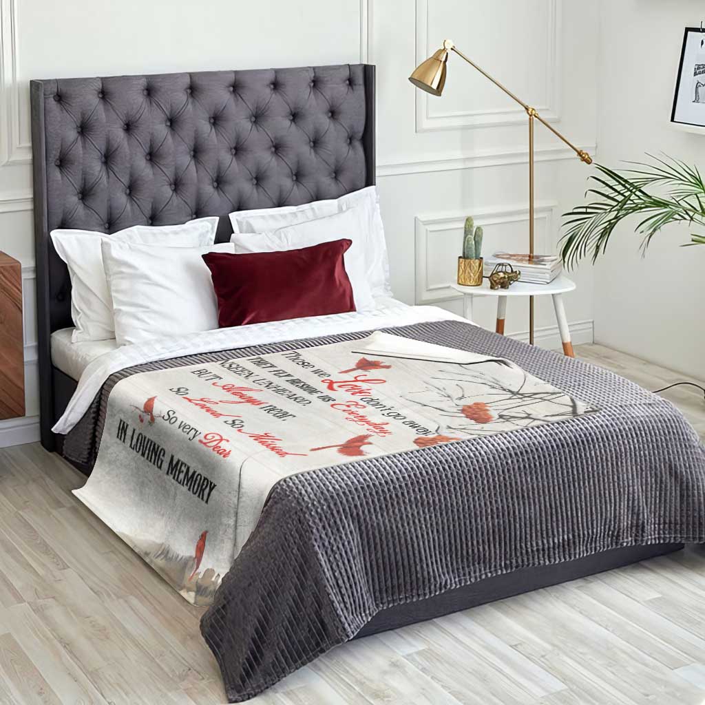 Red Cardinal Remembrance Throw Blanket In Loving Memory Memorial Spiritual Gift for Loss of a Loved One TS02 Print Your Wear