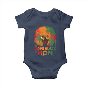 Dope Black Mom Baby Onesie Proud Afro Melanin Woman Mother's Day Gift TS02 Navy Print Your Wear