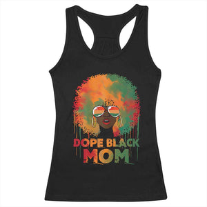 Dope Black Mom Racerback Tank Top Proud Afro Melanin Woman Mother's Day Gift TS02 Black Print Your Wear