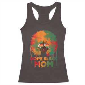 Dope Black Mom Racerback Tank Top Proud Afro Melanin Woman Mother's Day Gift TS02 Dark Chocolate Print Your Wear
