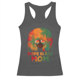 Dope Black Mom Racerback Tank Top Proud Afro Melanin Woman Mother's Day Gift TS02 Dark Heather Print Your Wear
