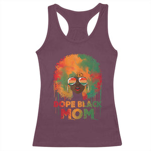Dope Black Mom Racerback Tank Top Proud Afro Melanin Woman Mother's Day Gift TS02 Maroon Print Your Wear