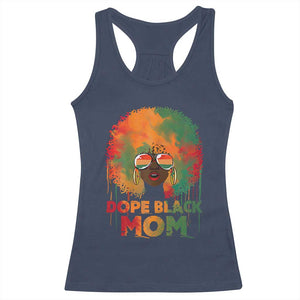 Dope Black Mom Racerback Tank Top Proud Afro Melanin Woman Mother's Day Gift TS02 Navy Print Your Wear