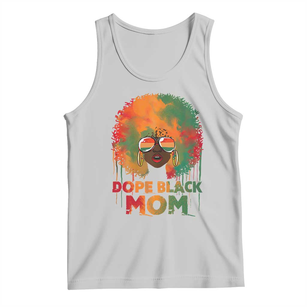 Dope Black Mom Tank Top Proud Afro Melanin Woman Mother's Day Gift TS02 Ash Print Your Wear