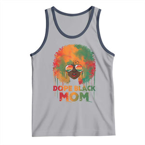 Dope Black Mom Tank Top Proud Afro Melanin Woman Mother's Day Gift TS02 Athletic Heather Navy Print Your Wear