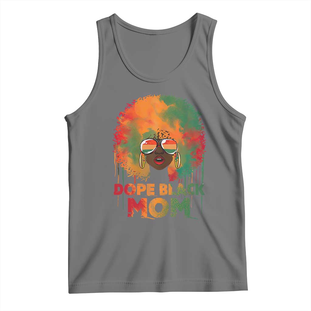 Dope Black Mom Tank Top Proud Afro Melanin Woman Mother's Day Gift TS02 Black Heather Print Your Wear