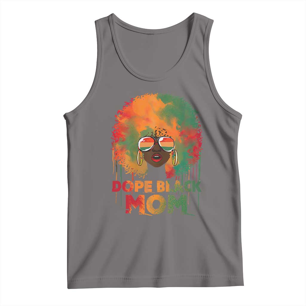 Dope Black Mom Tank Top Proud Afro Melanin Woman Mother's Day Gift TS02 Deep Heather Print Your Wear