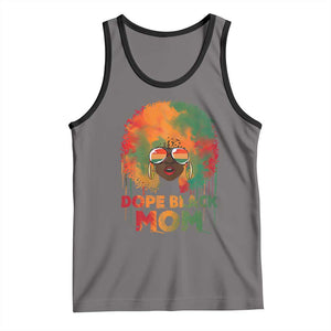 Dope Black Mom Tank Top Proud Afro Melanin Woman Mother's Day Gift TS02 Deep Heather Black Print Your Wear